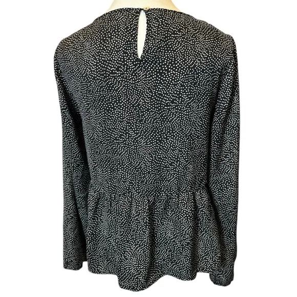 MINKPINK Black Peplum Long Sleeve Blouse - Picture 3 of 7